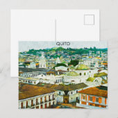 Quito Ecuador Waterverf Illustratie Briefkaart (Voorkant / Achterkant)