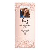 Quiz du programme d'anniversaire rose or parties s (Dos)