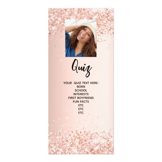 Quiz du programme d'anniversaire rose or parties s (Dos)