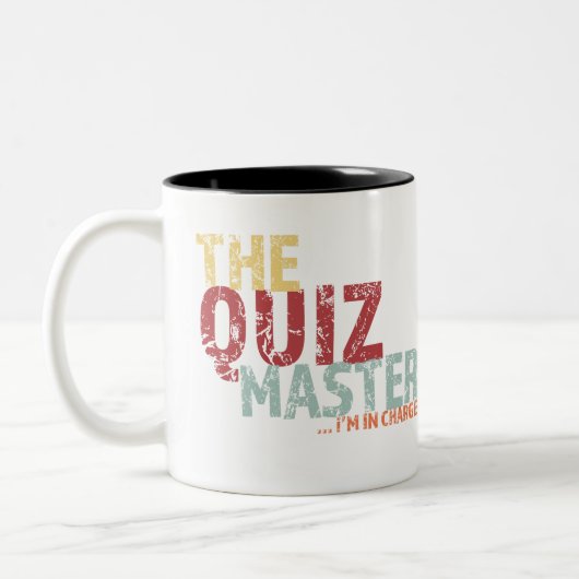 Quiz Master Mug à café à deux tons (Gauche)