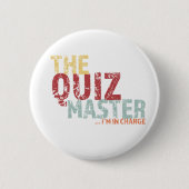 Quiz Master T-Shirt Ronde Button 5,7 Cm (Voorkant)