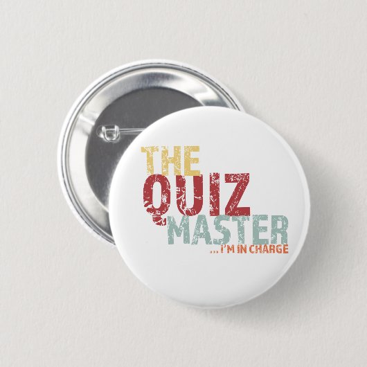 Quiz Master T-Shirt Ronde Button 5,7 Cm (Voorkant /achterkant)