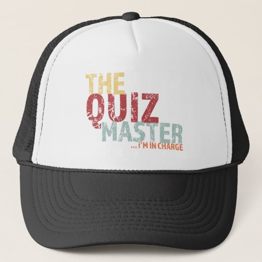 Quiz Master Trucker Hat Trucker Pet (Voorkant)