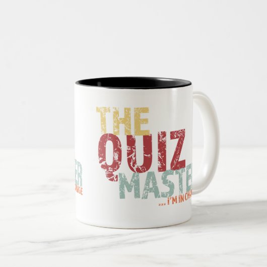 Quiz Master Two-Tone Coffee-Mok Tweekleurige Koffiemok (Voorkant rechts)