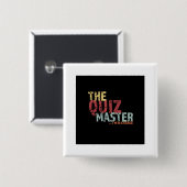 Quiz Master Vierkante Button 5,1 Cm (Voorkant /achterkant)
