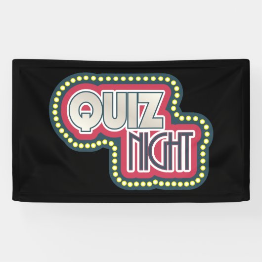 Quiz Night Trivia Party Spandoek (Horizontaal)