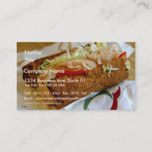 Quiznos Sub Sandwich Visitekaartje
