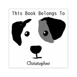 Quizzical Happy Dog Dit boek is van Rubberstempel