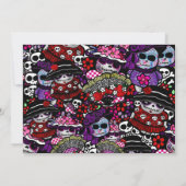 QUNICEANERA Dag van de Doden Suiker Schedel Sweet Kaart (Achterkant)