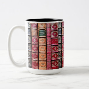 Quo Vadis oude boekbibliotheek Tweekleurige Koffiemok