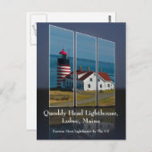Quoddy Head Lighthouse Cutout Briefkaart (Voorkant / Achterkant)