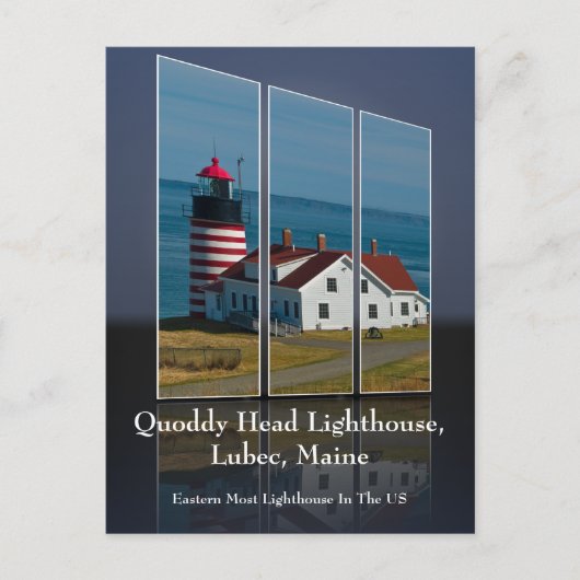 Quoddy Head Lighthouse Cutout Briefkaart (Voorkant)