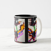 QUOI D'A FLOCK 11 oz. mug à deux tons (Devant droit)