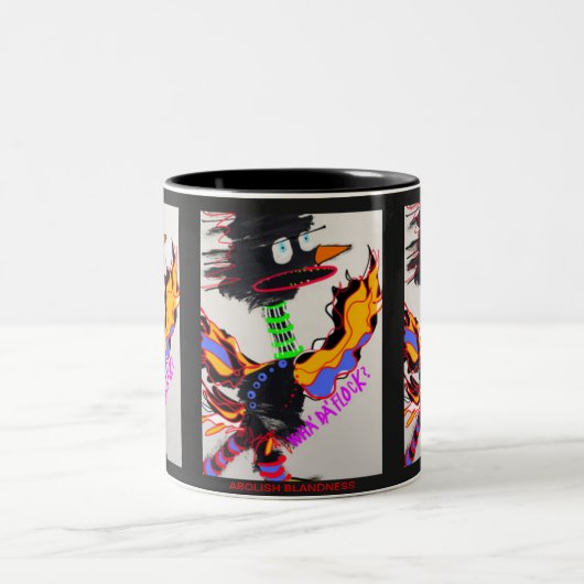 QUOI D'A FLOCK 11 oz. mug à deux tons (Centre)