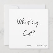 Quoi de neuf, Cat ? Carte de voeux carré (Dos)