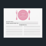 Quoi de neuf pour les cartes de recettes de Fête d<br><div class="desc">Carte de recettes contemporaine de cuisine de Fête des mariées avec un plat rose élégant avec une fourchette et une cuillère sur un arrière - plan blanc immaculé. L'avant de notre carte de recettes offre de la place pour un titre de recette, de la cuisine de et de l'espace ingrédients....</div>