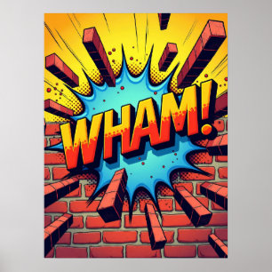 QUOI ! Poster de style comique Pop Art