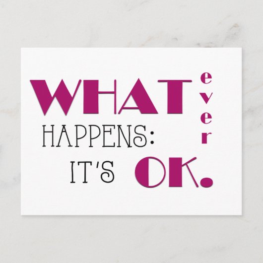 Quoi qu'il arrive, Affirmation Quotidienne Carte F (Devant)