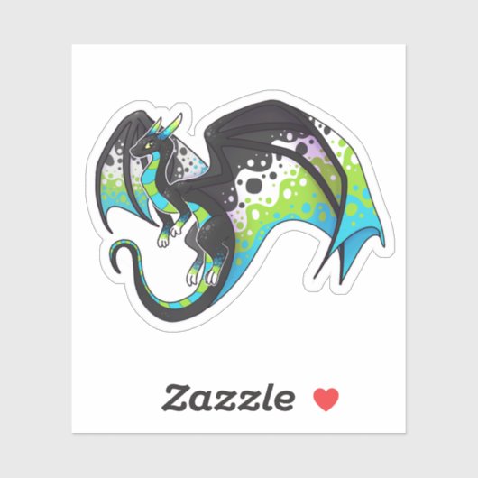 Quoisexual Pride Dragon Sticker (Vel)