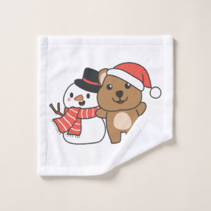 Quokka Avec Snowman En Hiver À Noël