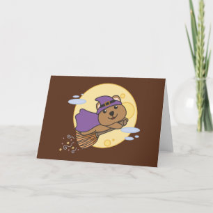 Quokka Halloween Witch Kinder Witch Costume Feestdagen Kaart