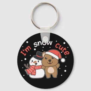 Quokka Ik ben Sneeuwpop Snowman Snow Pun Sleutelha Sleutelhanger