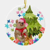 Quokka Kerst Keramisch Ornament (Voorkant)