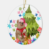 Quokka Kerst Keramisch Ornament (Links)