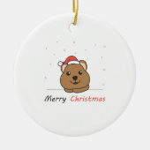 Quokka kerstwinterdieren keramisch ornament (Voorkant)