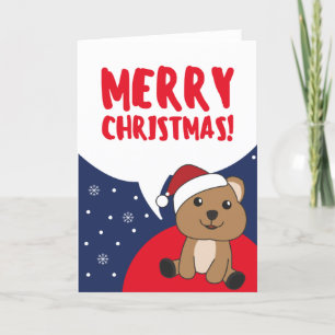 Quokka kerstwinterdieren Quokkas Holid Feestdagen Kaart