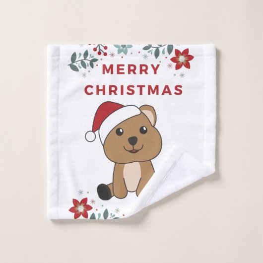 Quokka kerstwinterdieren washandje (Wasdoekje)
