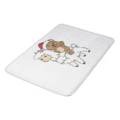 Quokka Llama Kerstsneeuwwinterdieren Badmat (Gekanteld)