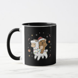 Quokka Llama Kerstsneeuwwinterdieren Mok