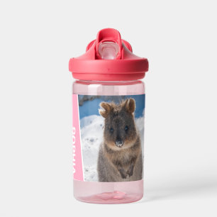 Quokka op het strand Australië, Roze Accent Meisje Waterfles