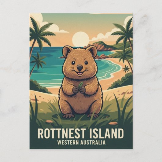 Quokka op Rottnest Island in Australië Briefkaart (Voorkant)