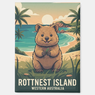 Quokka op Rottnest Island in Australië Magneet