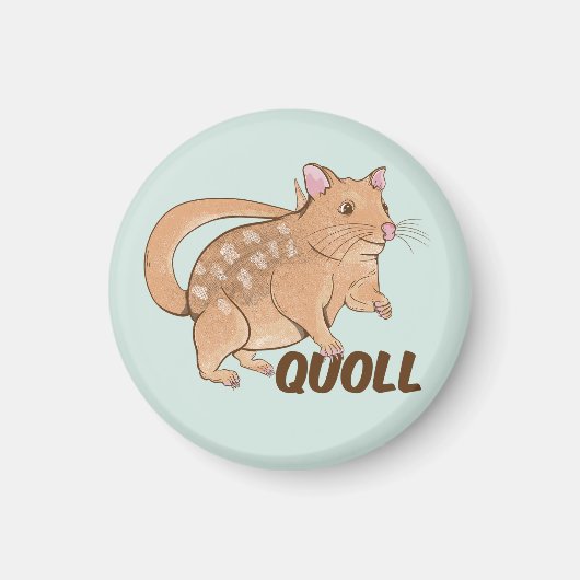 Quoll Australian Marsupial Magneet (Voorkant)