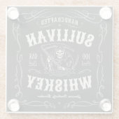 quor ADD-NAAM Oude roermachine Glazen Onderzetter (Achterkant)