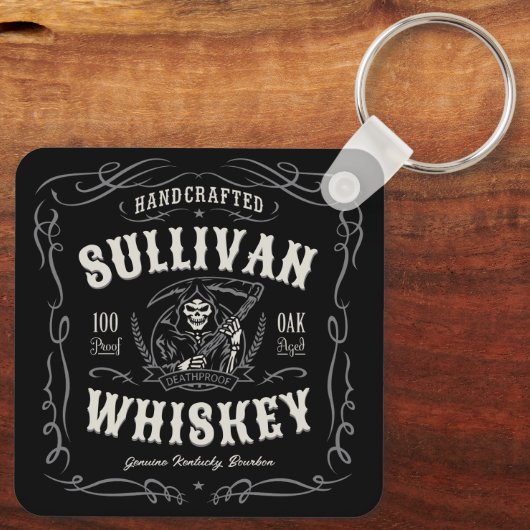 quor ADD-NAAM Oude roermachine Sleutelhanger (Achterkant)