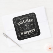  quor ADD-NAAM Oude roermachine Vierkante Sticker (Envelop)