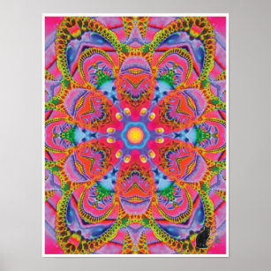 Quorum cinétique Collage Kaleidoscope Poster