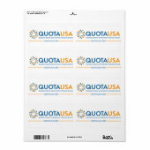Quota États-Unis étiquettes (Feuille entière)