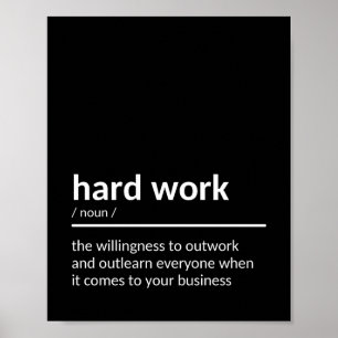 Quota voor hard werken poster