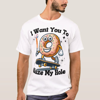 Quote Anime Donut Happy Skateboard Basketball T-shirt