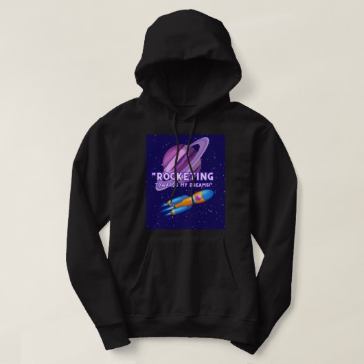 QUOTE BUITEN DE RUIMTE HOODIE (Design voorkant)