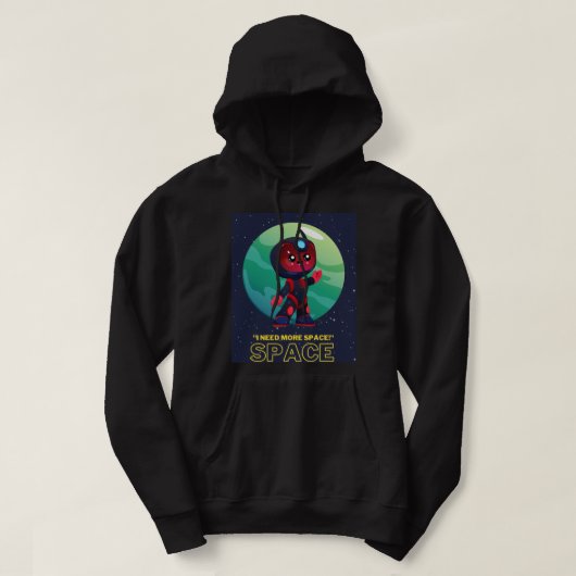 QUOTE BUITEN DE RUIMTE HOODIE (Design voorkant)