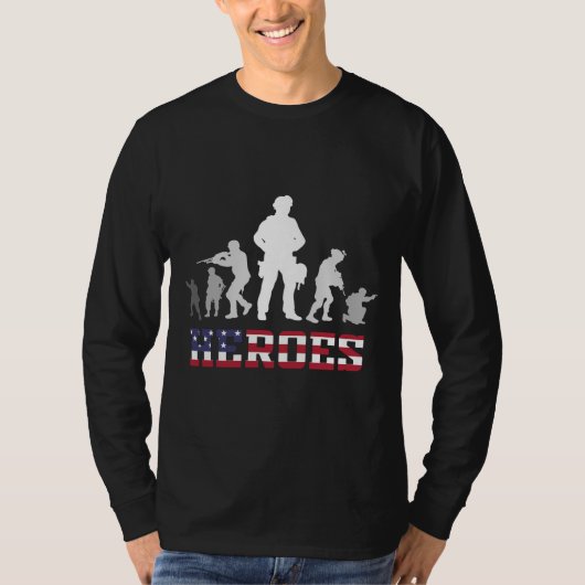 Quote Combat Veteran Heroes Militaire Leger T-shirt (Voorkant)