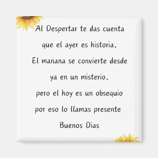 Quote de los Buenos dias Magnet Design Magneet (Voorkant)