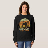 Quote Drumming Is Not A Crime Musician Drummer Trui (Voorkant volledig)
