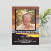 Quote Foto Oranje Zonsondergang Achtergrond Begraf Programma (Staand voorkant)